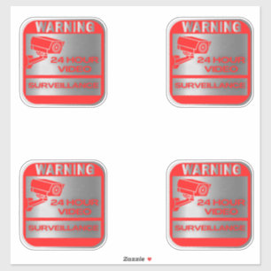 Sticker Signes de surveillance vidéo, avertissement