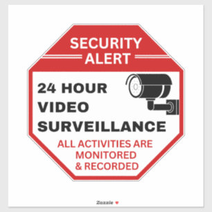 Sticker Signes de surveillance vidéo, Sécurité CCTV des en