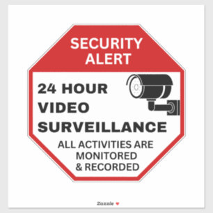 Sticker Signes de surveillance vidéo, Sécurité CCTV des en