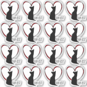 Sticker S'il vous plaît Adoptez Ne pas Acheter ! Blanc o