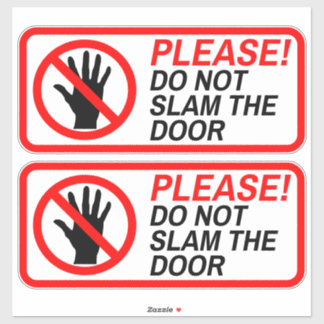 STICKER S'IL VOUS PLAÎT NE LAMMEZ PAS LA PORTE