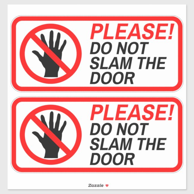 STICKER S'IL VOUS PLAÎT NE LAMMEZ PAS LA PORTE (Feuille)