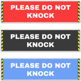 Sticker S'Il Vous Plaît Ne Pas Frapper Les Signes - Porte