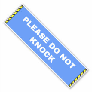 Sticker S'Il Vous Plaît Ne Touchez Pas Signal - Bleu