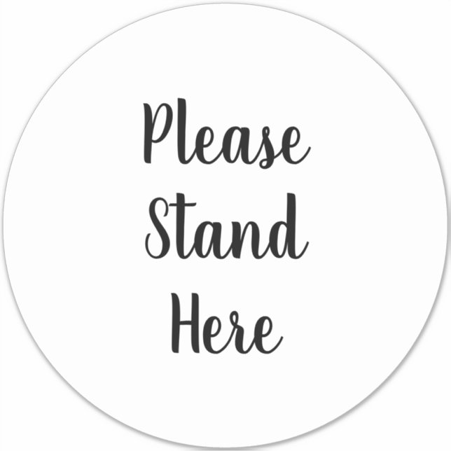Sticker S'il vous plaît rester ici script personnalisé gra (Devant)