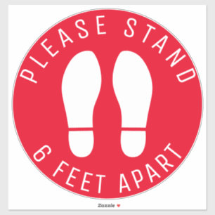 Sticker S'Il Vous Plaît Stationner 6 Pieds À Côté Des Cerc