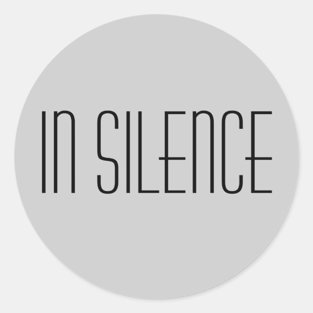 Sticker Silence : gris moderne (Devant)