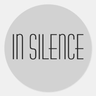 Sticker Silence : gris moderne