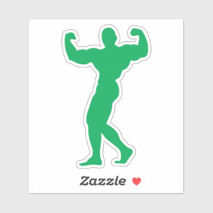 Sticker silhouette bodybuilding 10 musculation pose 1