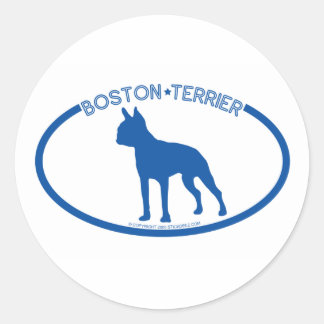 Sticker Silhouette de Boston Terrier