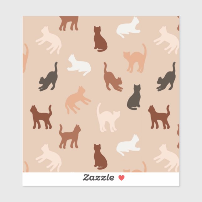 Sticker Silhouette de chat (Feuille)