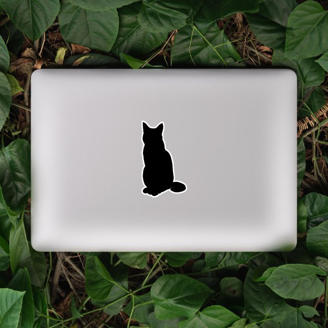 Sticker Silhouette de chat à assise couleur personnalisée (Créateur téléchargé)