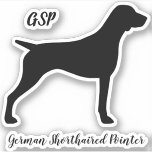 Sticker Silhouette de chien pointeur germanique GSP