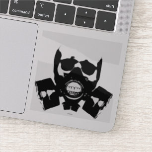 Sticker Silhouette de masque de gaz