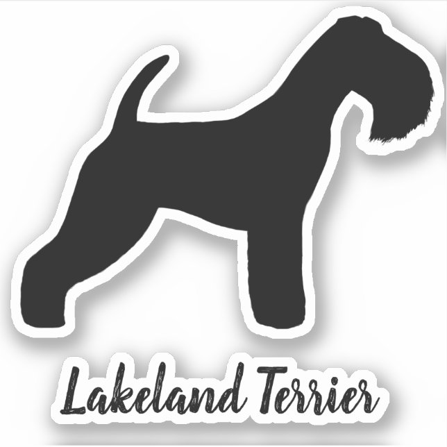 Sticker Silhouette de race de chien Lakeland Terri (Devant)