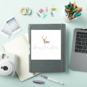 Sticker Silhouette de renne en ligne artistique de Slipper