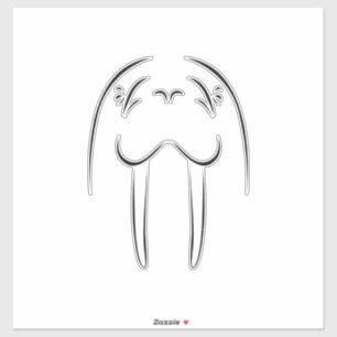Sticker Silhouette du visage de Walrus