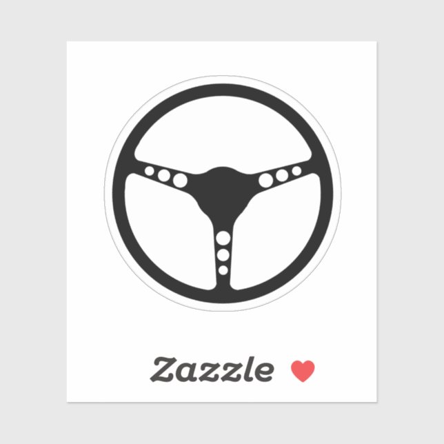 Sticker Silhouette du volant sportif (Feuille)