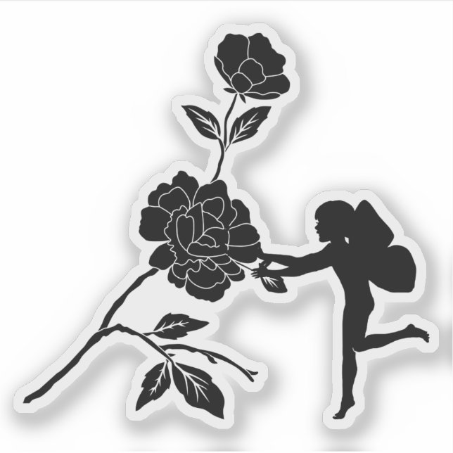 Sticker Silhouette Fairy Enfant Imaginaire Fairytales (Devant)