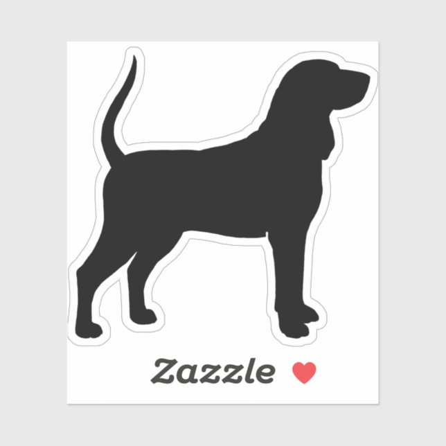 Sticker Silhouette noire et bronzette ou bleu pour le ling (Feuille)