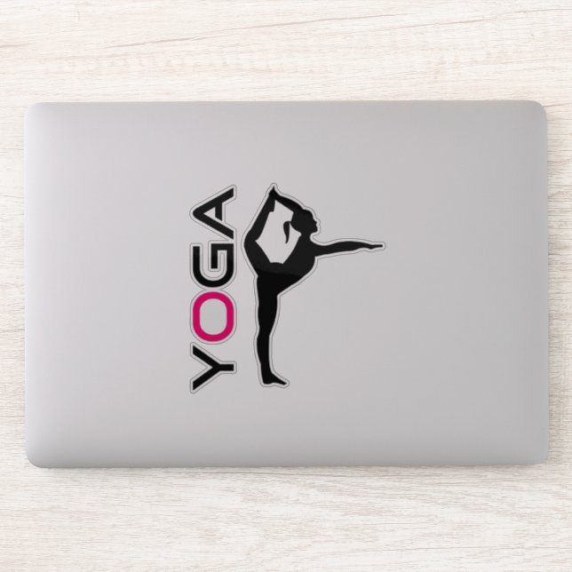 Sticker Silhouette Pose Yoga (Ordinateur)