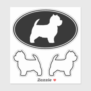 Sticker Silhouettes de West Highland White Terrier