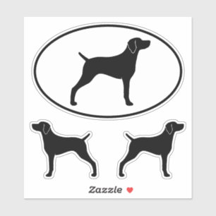 Sticker Silhouettes Weimaraner Chien Weim Sticking Vinyl S