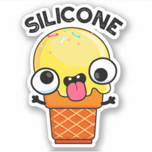 Sticker Silicone Funny Crème de glace Cone Pun