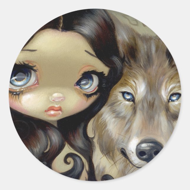 Sticker "Silver Mit Augen Wolf" (Vorderseite)