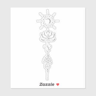 Sticker Silver Unalome Group