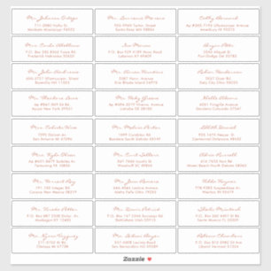 Sticker Simple Calligraphie Terracotta Mariage invité