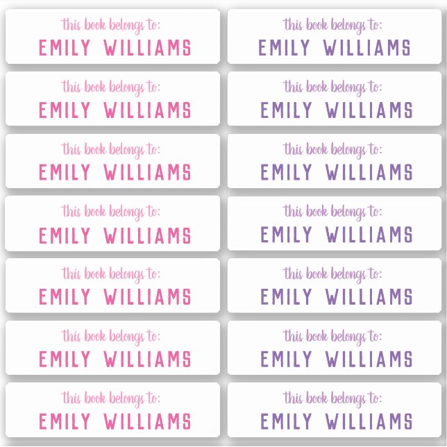 Sticker simple de nom de plaque signalétique du li (Devant)