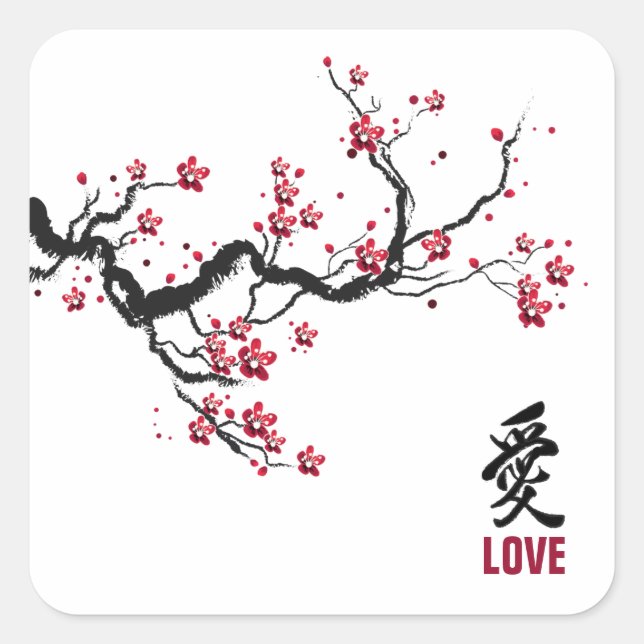 Sticker simple et élégant pour l'amour en fleur de (Devant)