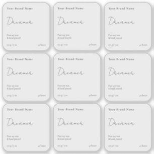 Sticker simple minimaliste pour Carré à bougie cla