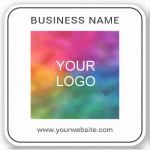 Sticker Simple Modèle Votre Nom D'Entreprise Texte Logo Ic
