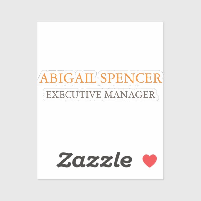 Sticker Simple Noir Blanc Professionnel classique (Feuille)