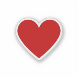 Sticker Simple Red Heart Classic Love Minimal Chic Vinyl