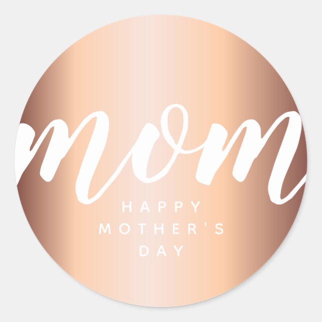 Sticker simple Rose élégant Gold Mère's Day (Devant)