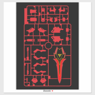 Sticker sinanju gundam gunpla plamo model runner kit char