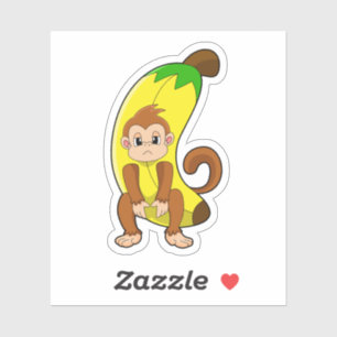 Sticker Singe à la banane