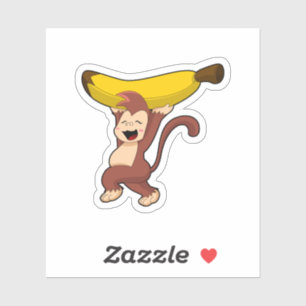 Sticker Singe à la banane