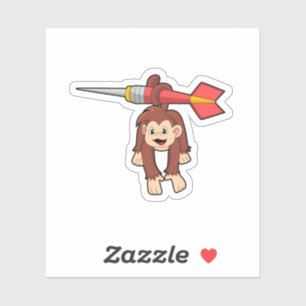 Sticker Singe aux fléchettes avec Dart
