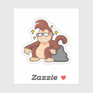 Sticker Singe avec lunettes de soleil