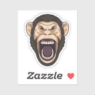 Sticker Singe avec poils noirs