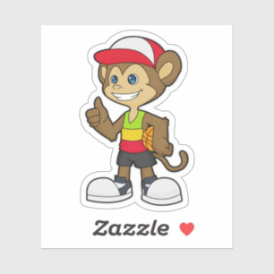 Sticker Singe comme joueur de basket-ball avec basket-ball