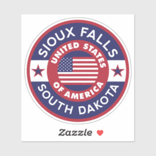 Sticker SIOUX FALLS, Dakota du Sud