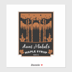 Sticker Sirop d'érable maison Fabriqué