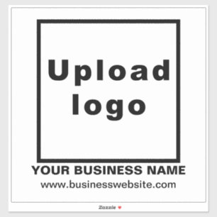 Sticker Site d'affaires sur Blanc Grand Carré Vinyl