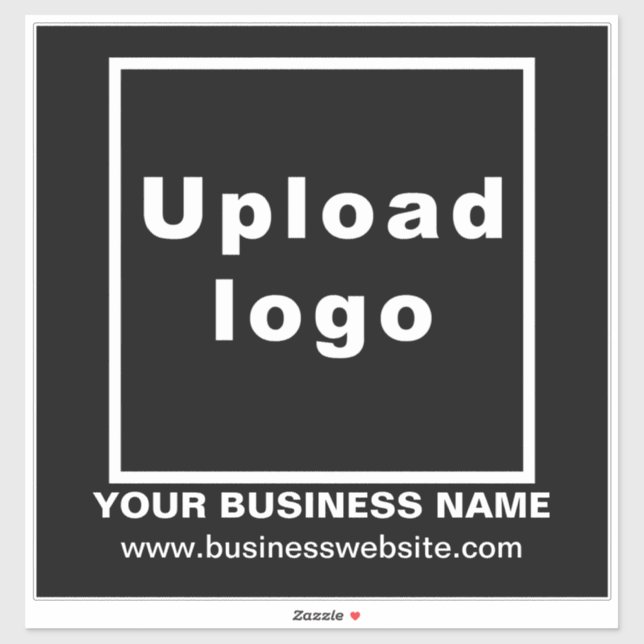 Sticker Site d'affaires sur le grand Carré noir Vinyl (Feuille)