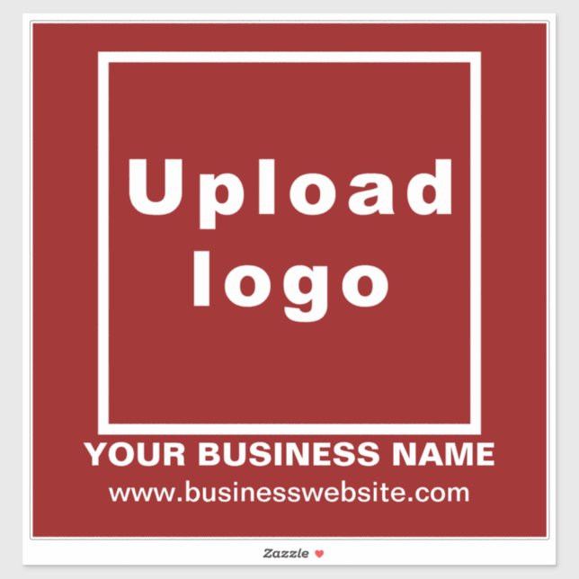 Sticker Site d'affaires sur Red Large Carré Vinyl (Feuille)